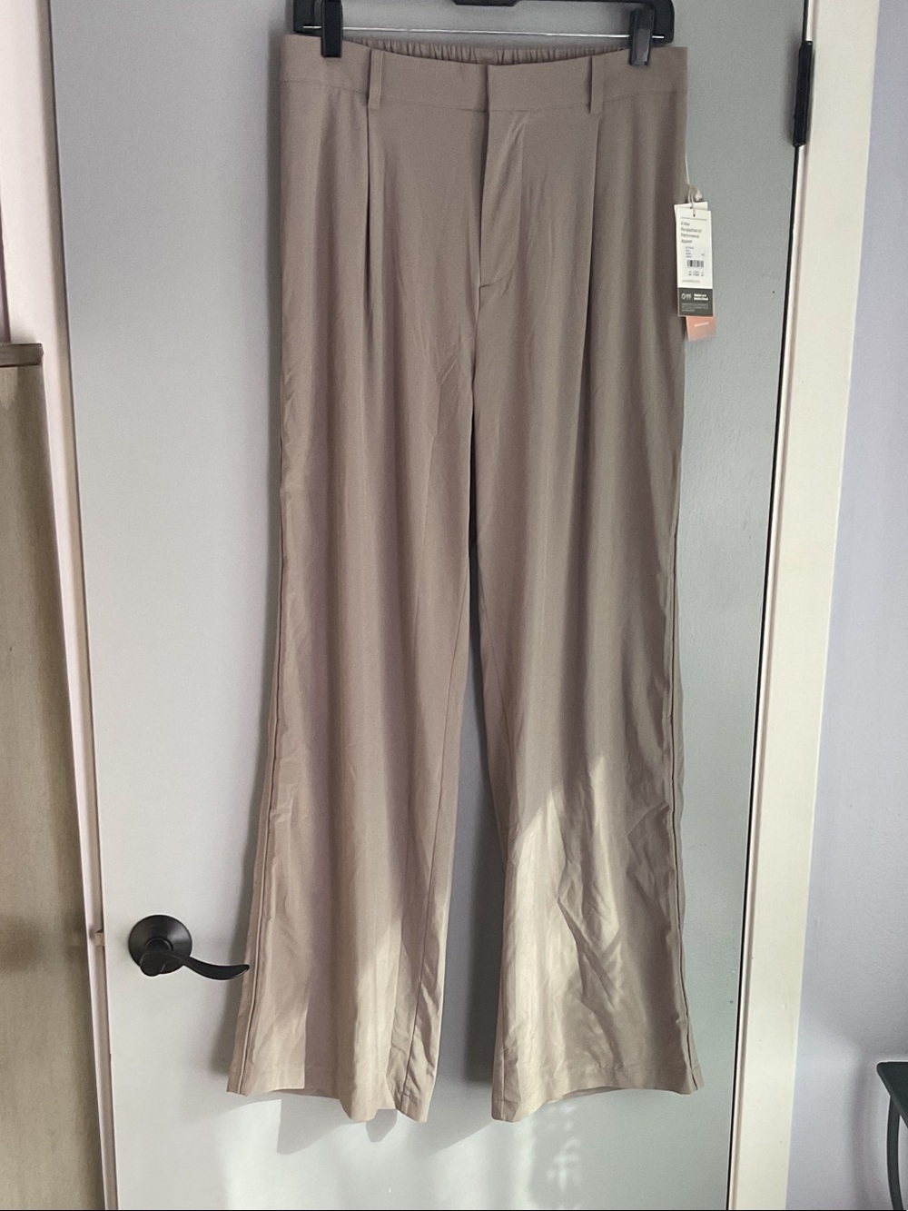 Vuori Taupe Wide-Leg Performance Pants